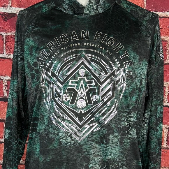 American Fighter Men's Graphic Long Sleeve Hooded T-Shirt - Size: 2XL- NWT - Picture 4 of 12